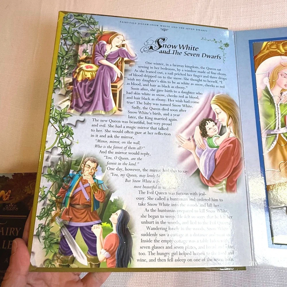 Fairy Tale Jigsaw Puzzle Book Snow White Rapunzel‎ Rumpelstiltskin Complete